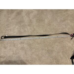 New Black XL Women's Belt With Silver Buckle 44"